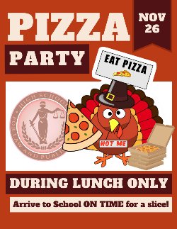 pizza party flyer